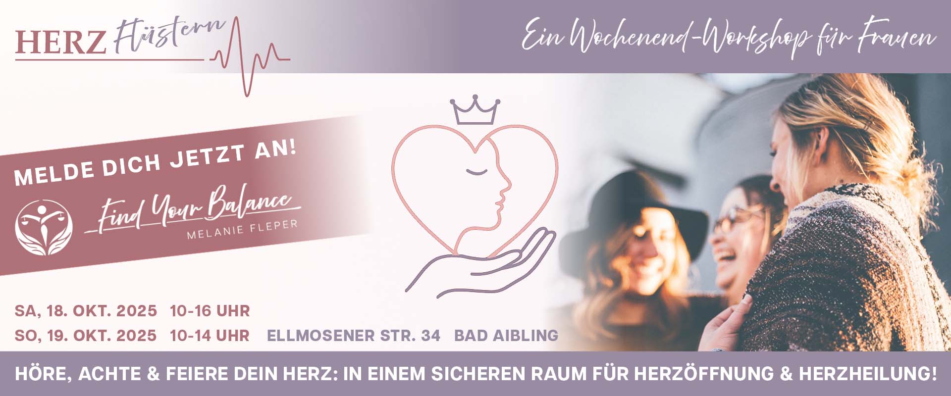 Herzflüstern - ein Frauen-Wochenend-Workshop Deiner Gesundheitspraxis Find Your Balance : Melanie Fleper in Bad Aibling.